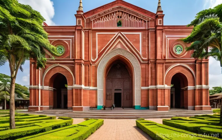 브라자빌 주요 관광 명소 - Image Prompt 1: The Majestic St. Anne Basilica** 브라자빌 주요 관광 명소 - Image Prompt 1: The Majestic St. Anne Basilica**